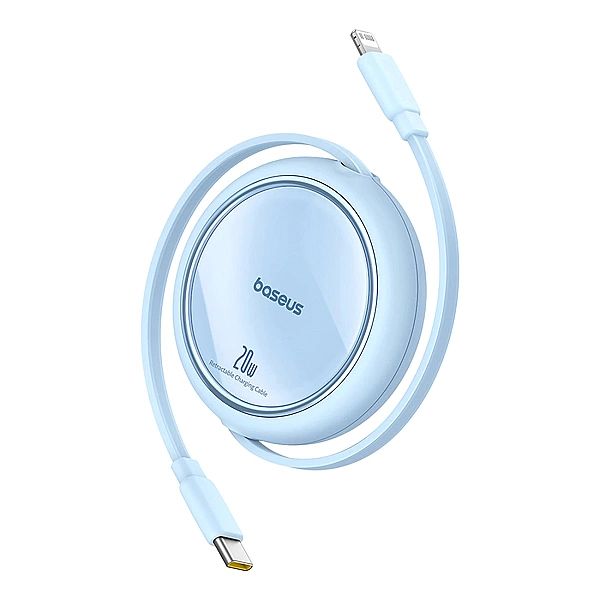 Kabel Baseus Free2Pull zwijany USB-C / Lightning 20W 1m - niebieski