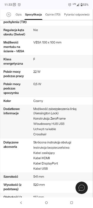 Monitor Gigabyte g24f 165Hz IPS Full HD 1080 freesync