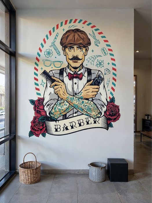 Dekoracja ścian/ druk ścienny/ branding