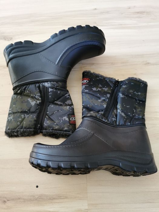 Kalosze Ocieplane Męskie Wysokie Zimowe Śniegowce