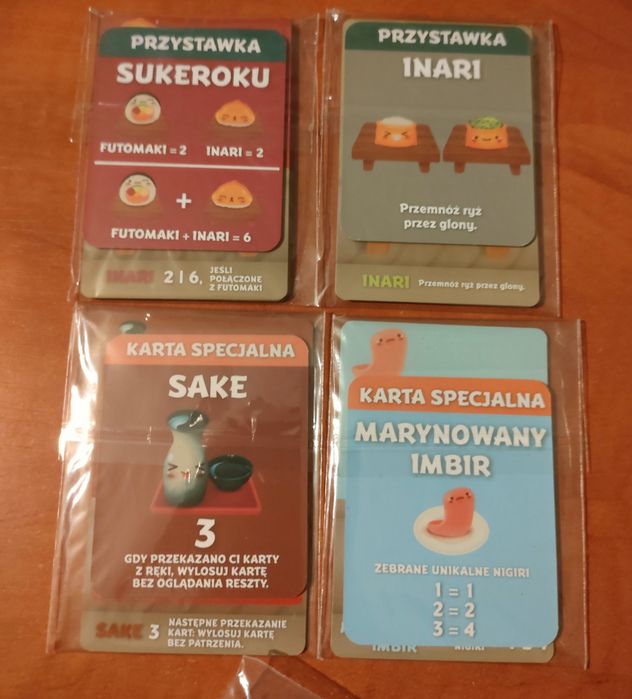 Karty promocyjne do gry Sushi Go