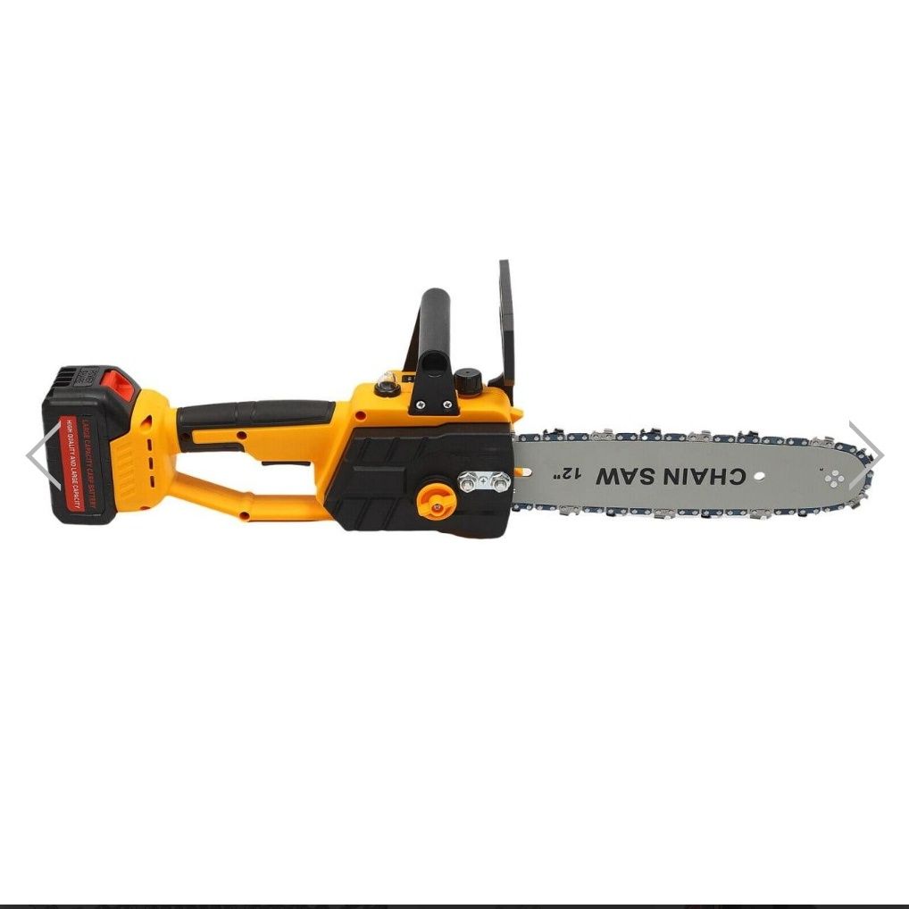 Аккумуляторная цепная пила в кейсе 12 inch Electric SAW YELLOW 1600Вт