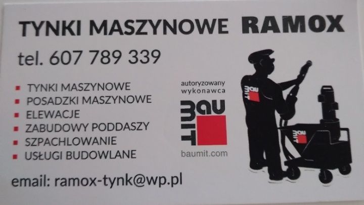 Tynki maszynowe gipsowe, cementowo-wapienne