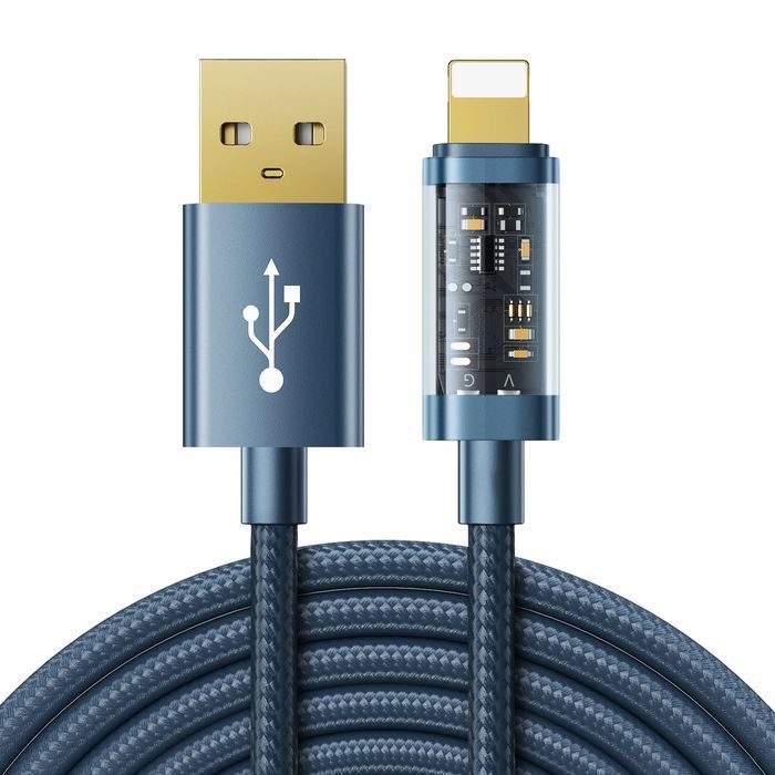 Joyroom kabel USB - Lightning 2,4A 20W 2m niebieski