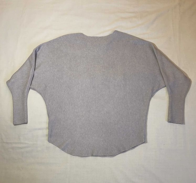 sweter p&m kimono szary napis ćwieki perły kryształki nowy 40/42