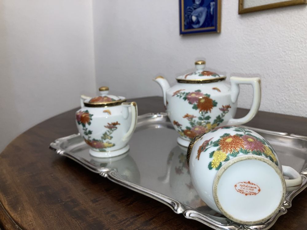 Serviço de chá de porcelana chinesa anos 50s