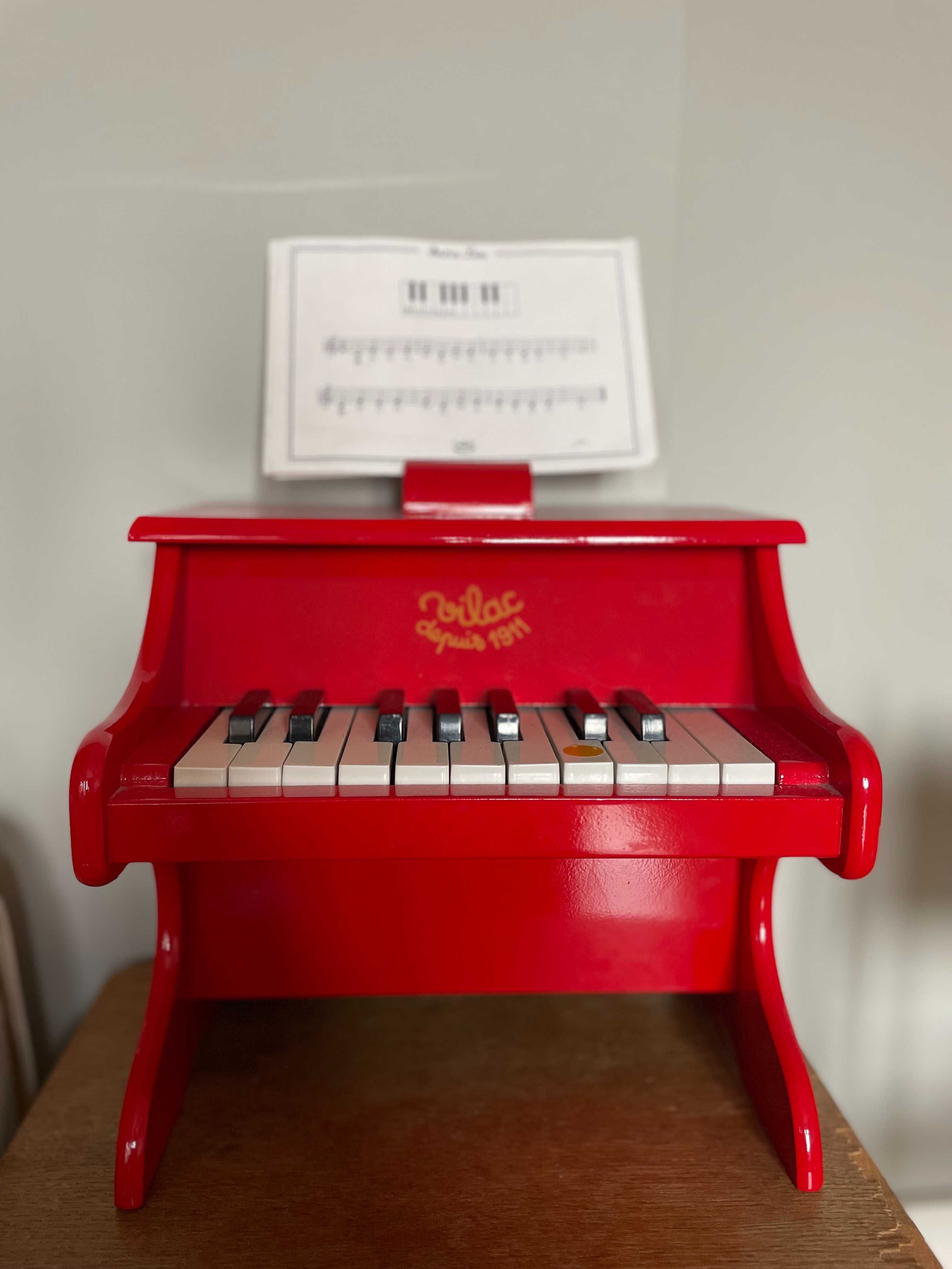 VILAC drewniane, czerwone pianino