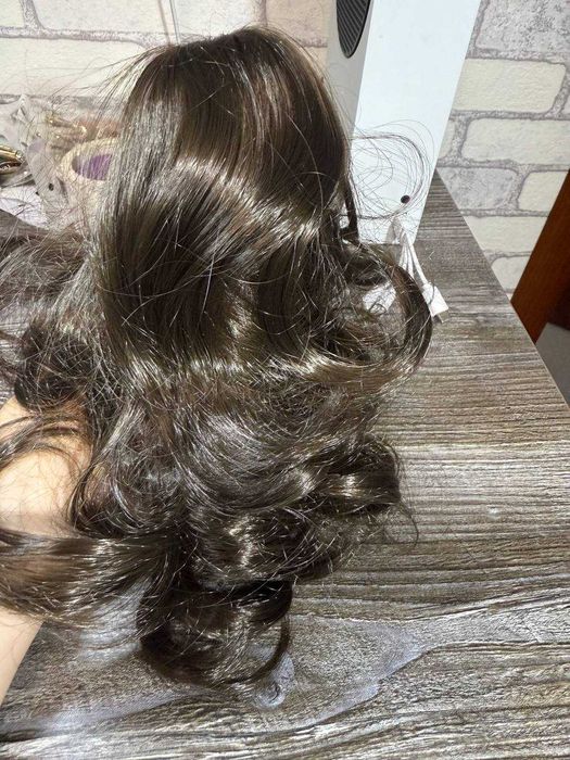 Шиньйон на крабе diamond хвилястий 35 см шоколад