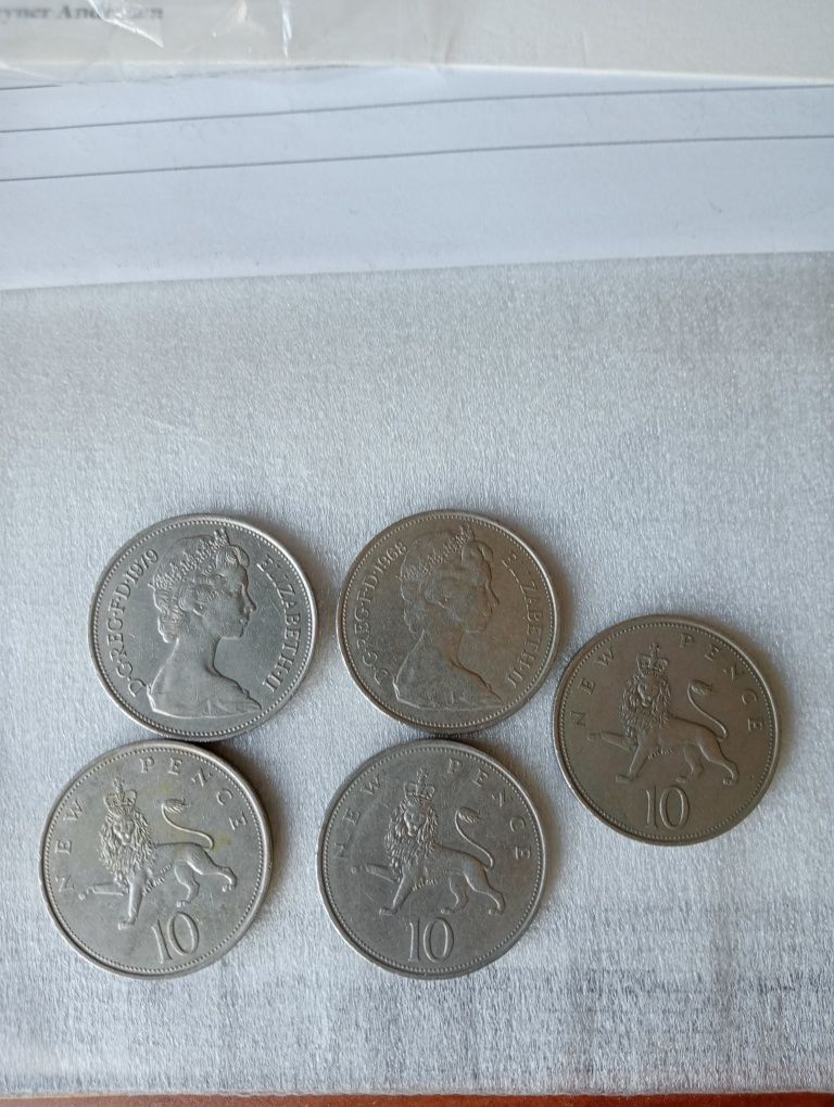 Moedas antigas do Reino Unido