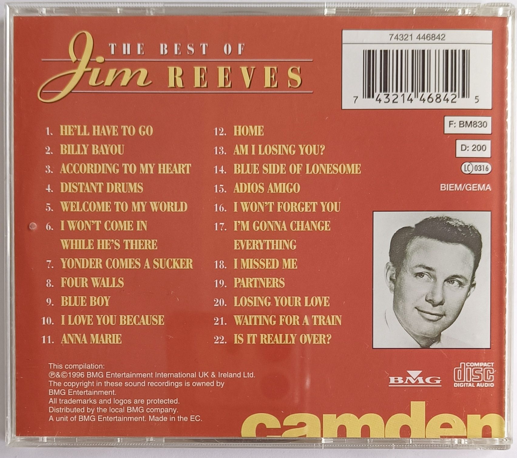 Jim Reeves The Best Of 1996r