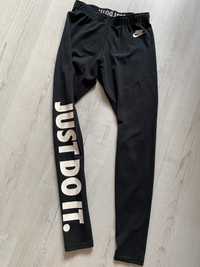 Nike Just do it legginsy spodnie rozmiar S czarne bawełna