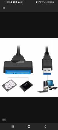 Przejściówka do dysku  Smart-Tel SATA-USB30 czarna