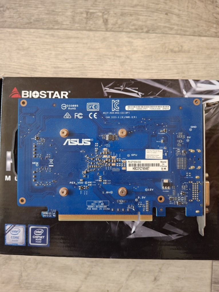 Продам комплектом GT1030 2gb i3 8100 biostar h310