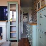 Regal slupek drewniany ikea hemnes  leksvik  witryna gablota komoda
