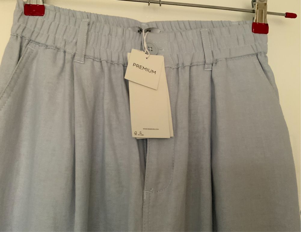 Lniany dwuczèściowy garnitur