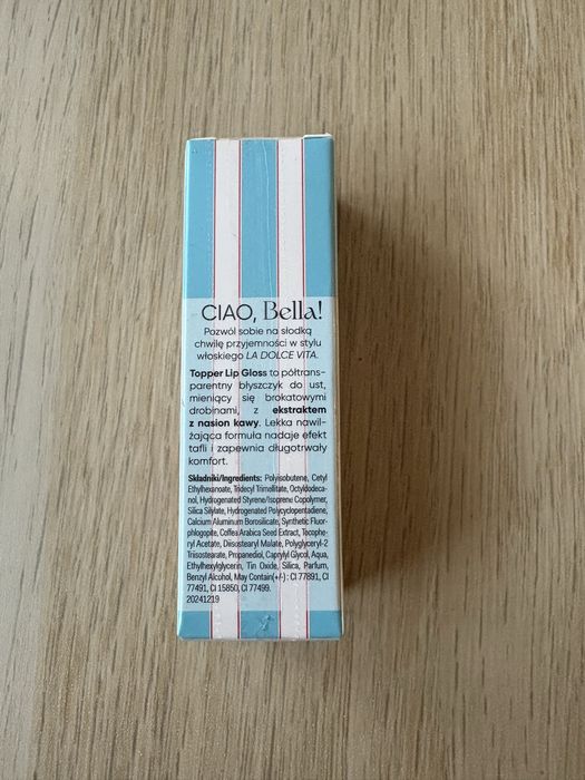 Topper lip gloss, błyszczyk AA wings ciao bella raspberry glaze