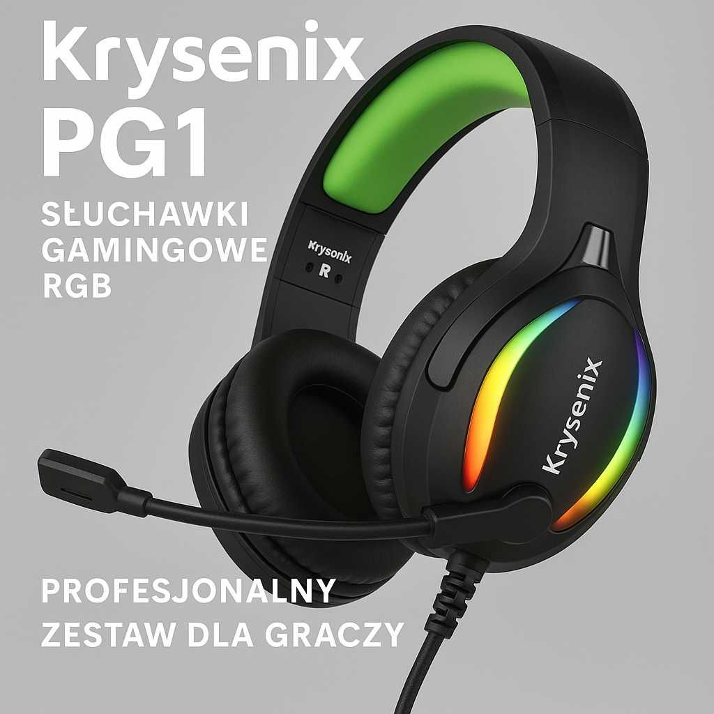 Słuchawki gamingowe KRYESENIX PG1 RGB –Profesjonalny zestaw dla graczy