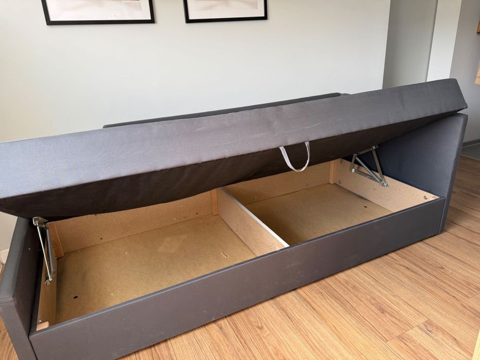 Ikea OTEREN tapczan, łóżko 90x200 szary