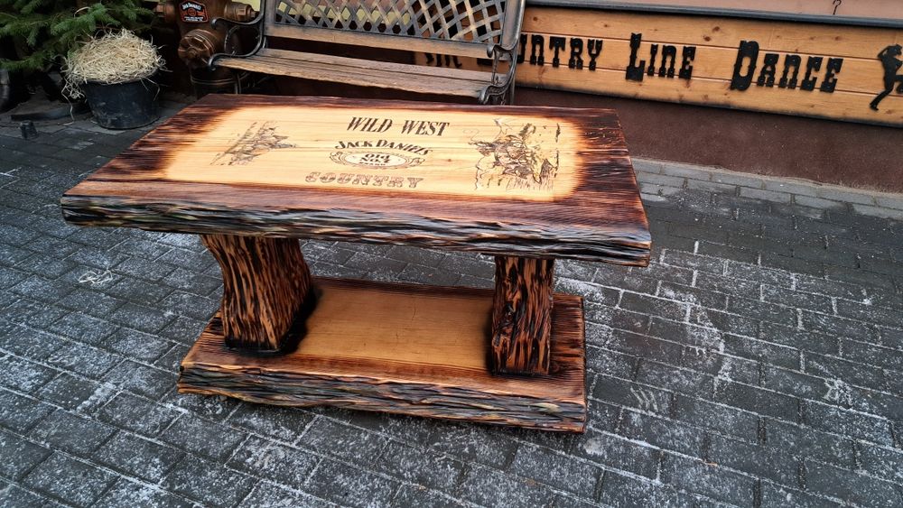 Stolik kawowy,stolik drewniany, western, wild west