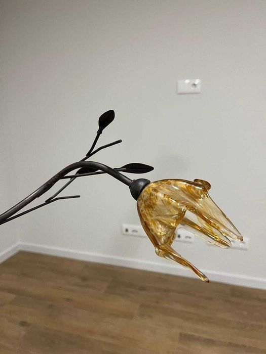 Conjunto de candeeiros Vintage de ferro e loiça BAIXA DE PREÇO