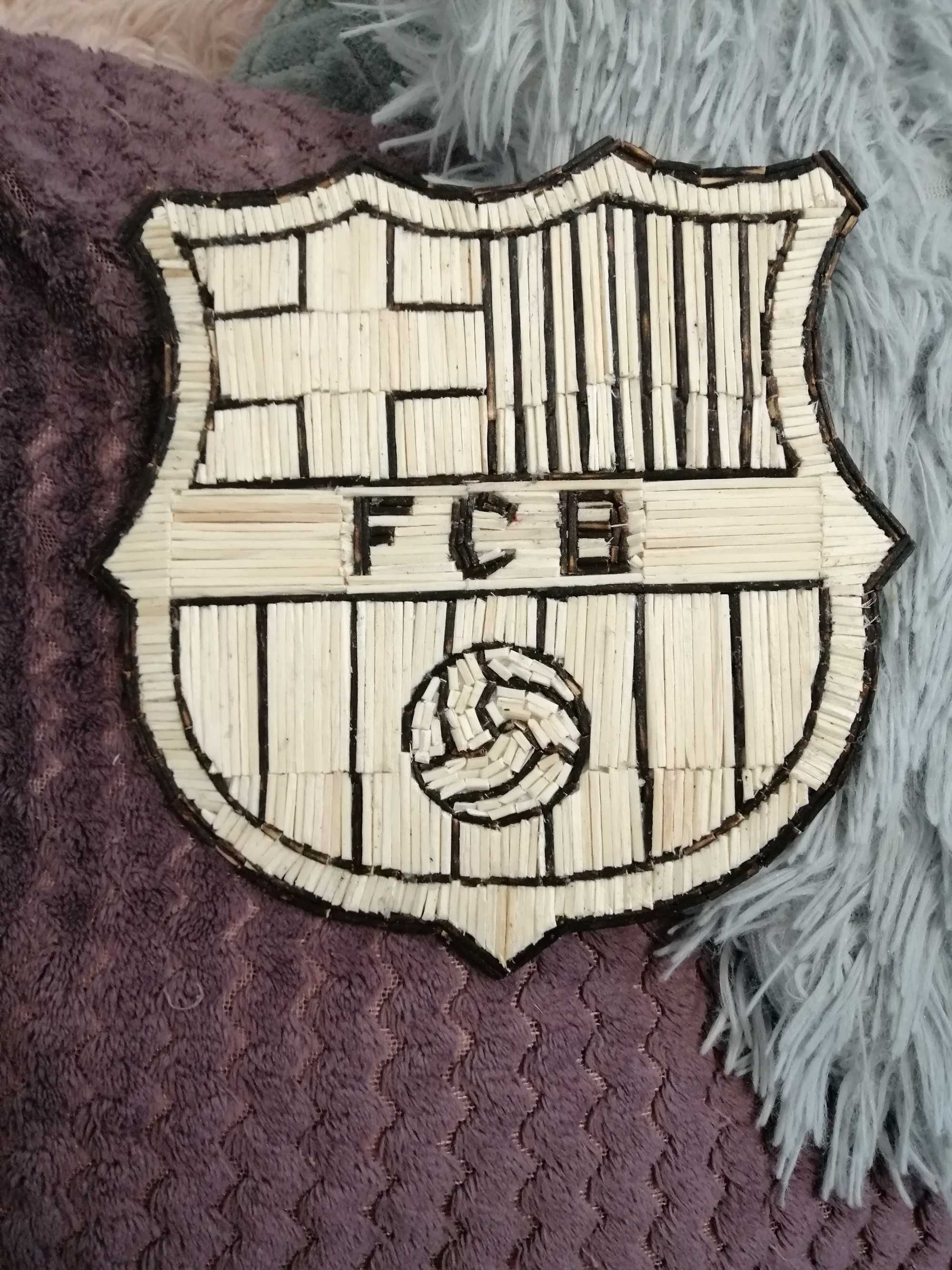 Herb FC Barcelony i nie tylko z zapałek