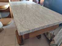Mesa grande com pedra marmore grande vintage