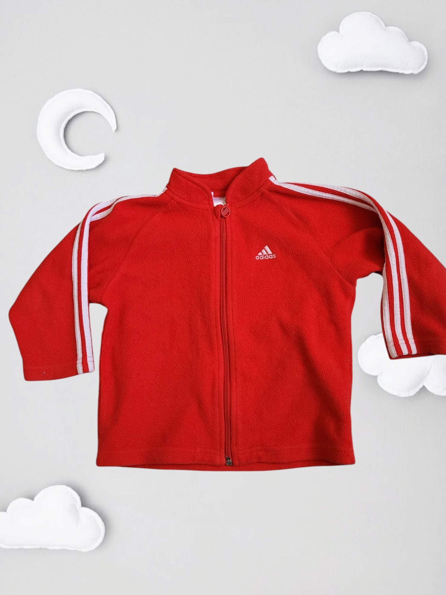 Czerwona polarowa bluza Adidas 92