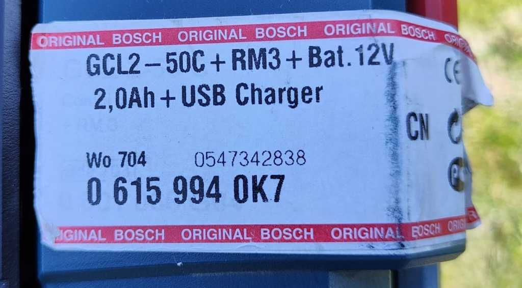 BOSCH Laser liniowy GCL 2-50 C z uchwytem RM3 12V 1x2Ah Pilot L-Boxx