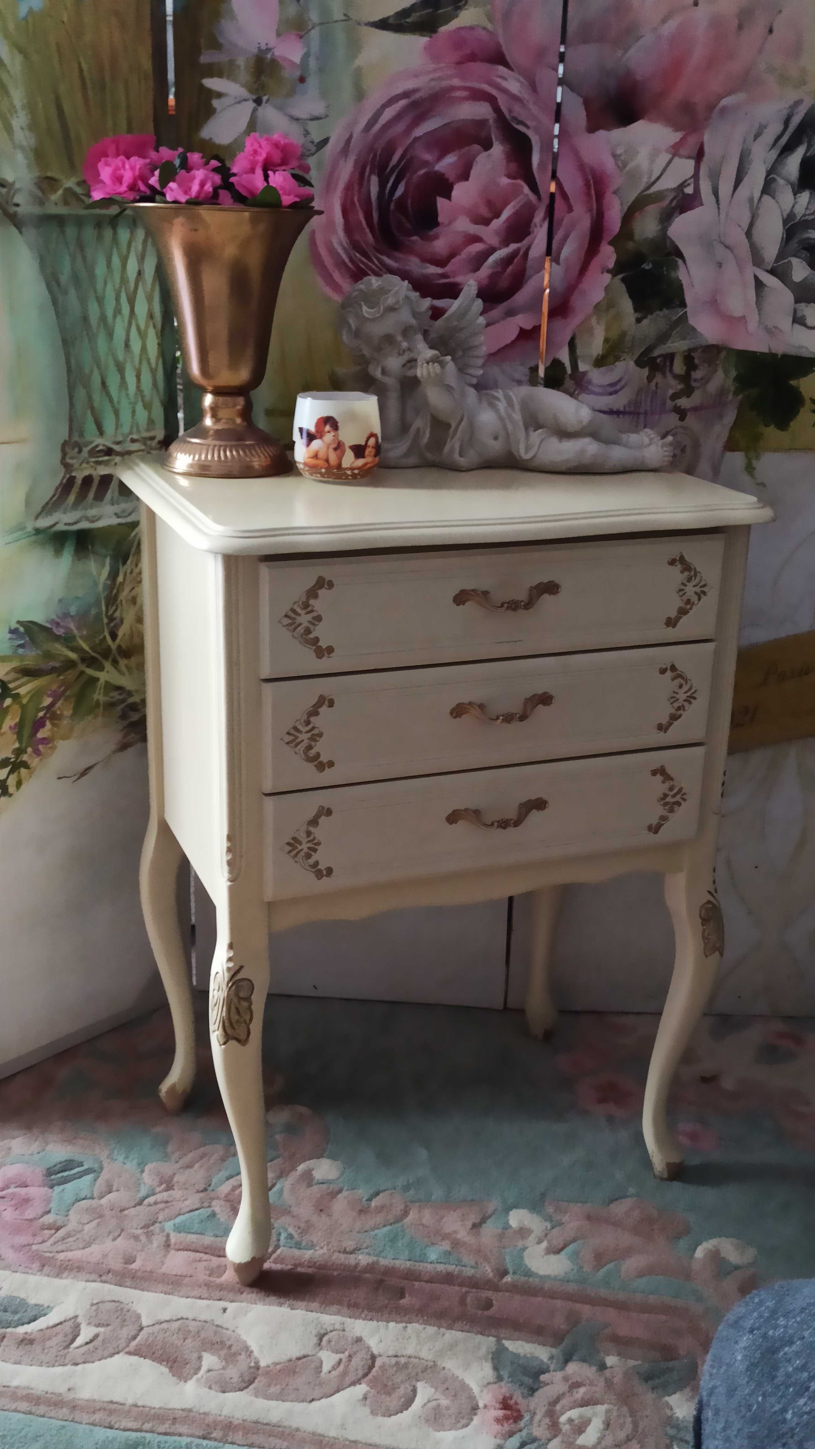 Komódka ludwikowska,szafeczka shabby chic