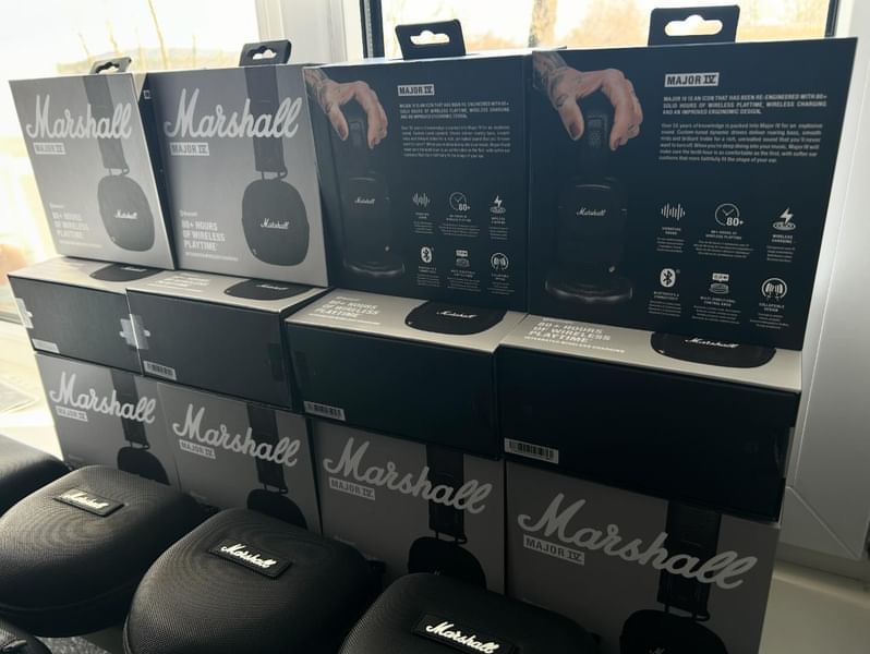 Marshall Major 4 Black+(Чехол у подарунок) нові,бездротові навушники