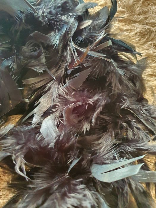 Cachecol de penas preto