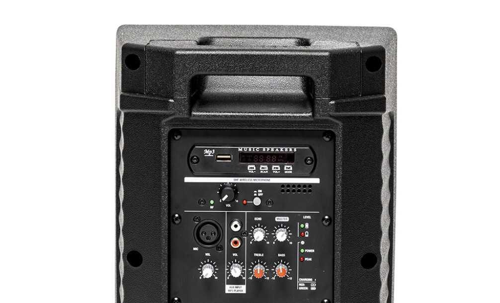 Kolumna Aktywna 8" 250W Akumulator Mikrofon Bluetooth USB Stagg