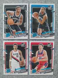 4 karty NBA Rookie 2023-24 Donruss Whitehead Howard Camara Vukcevic