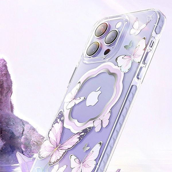 Kingxbar Butterfly Series magnetyczne etui iPhone 14 Pro MagSafe etui