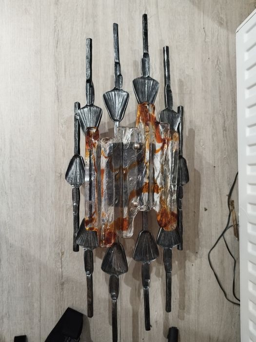 Lampa zewnętrzna szkło murano lata 60-70