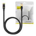 Kabel Sieciowy Baseus Ethernet Rj45, 10Gbps, 1M (Czarny)