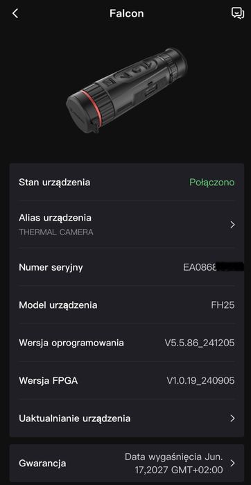 Kamera termowizyjna Hikvision HIKMICRO FALCON FH25