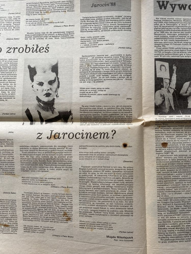 Student dwutygodnik społeczno kulturalny X 1988 nr 16