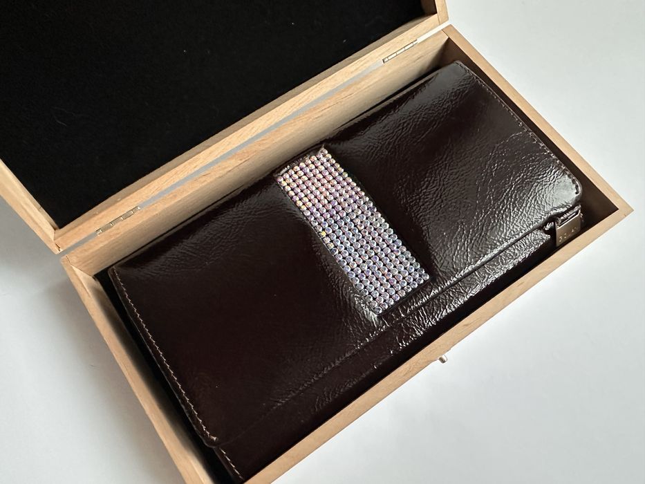 Giovani Swarovski by Stefania portfel skórzany damski nowy