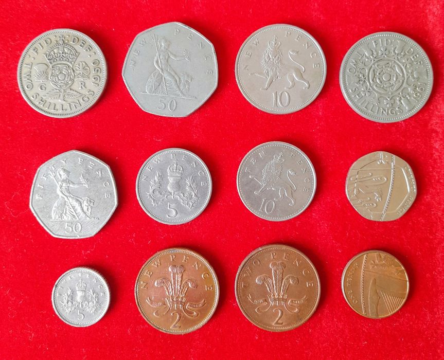 Lote moedas Reino Unido