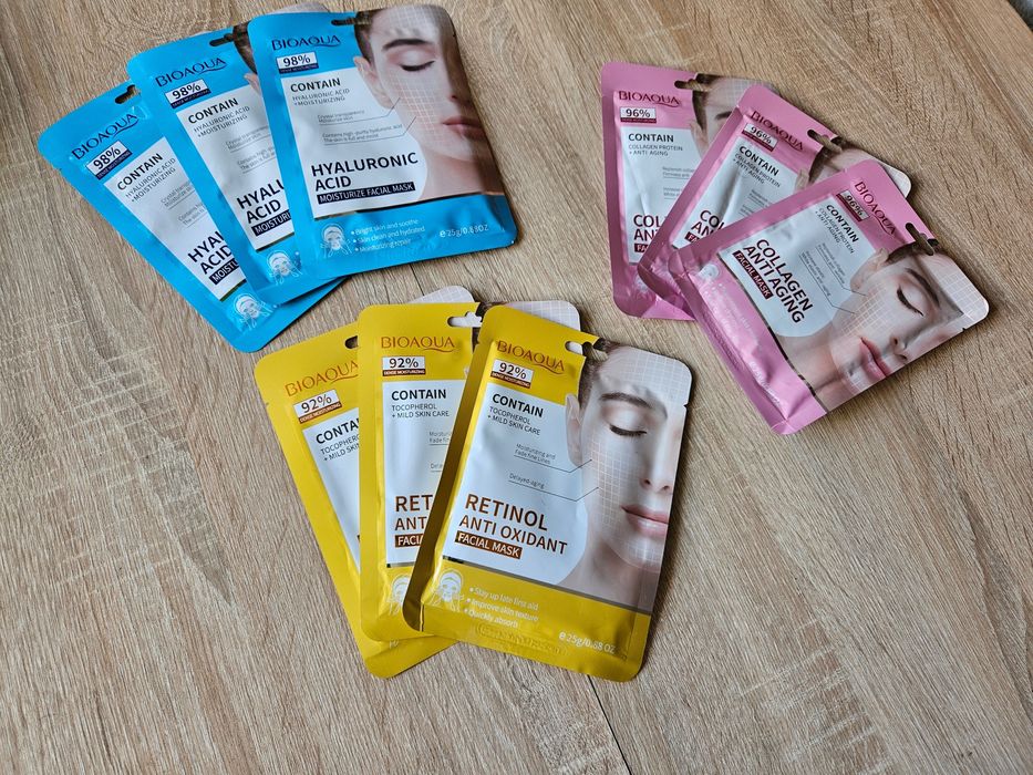 9 szt maseczek w płachcie bioaqua