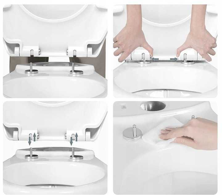 Deska sedesowa wolno opadająca klapa WC antybakteryjna DUROPLAST CS