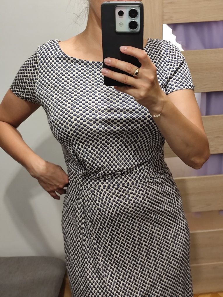 Sukienka Tory Burch jedwabna wizytowa do pracy