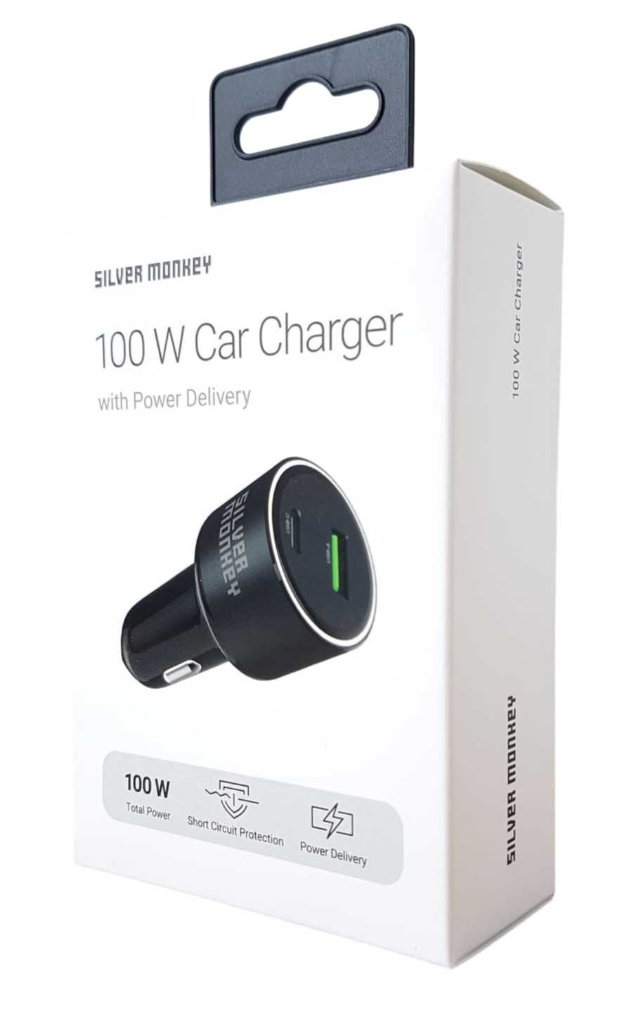 Szybka ładowarka samochodowa NOWA 100W USB-C PD+ USB 3.0 QC prezent