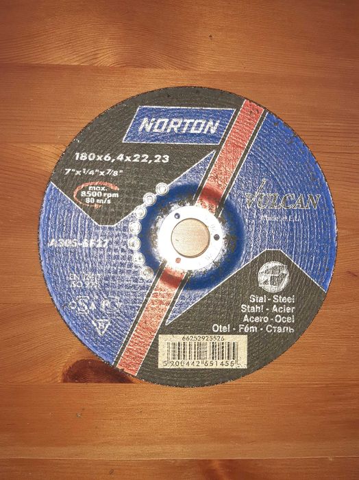 Tarcze (5 szt. - nowe) do metalu Norton Vulcan 180 x 6.4 x 22,23.