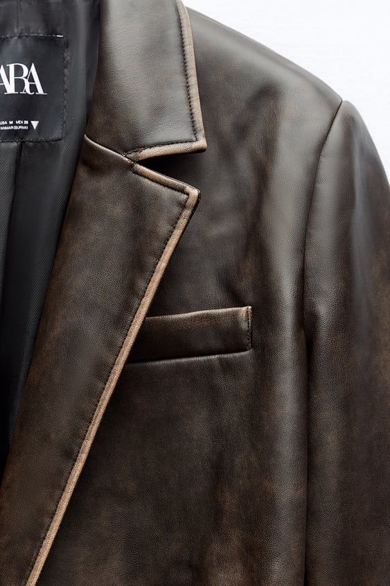 Пальто Zara зі штучної шкіри