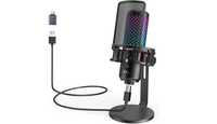 zealsound Gaming Microphone PC, mikrofon pojemnościowy USB RGB