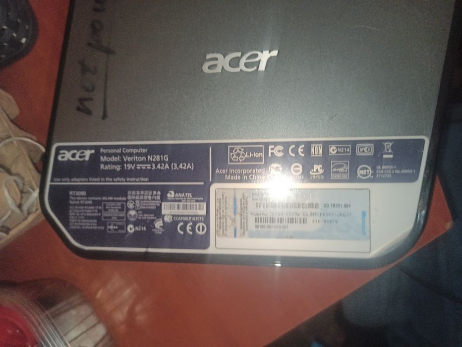 На розборку WLAN ПК Acer Veriton N281G на розборку