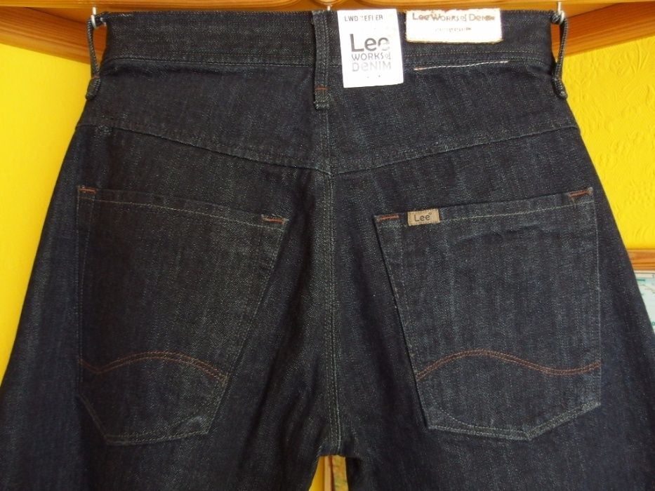 NOWE jeansy/spodnie LEE WORKS of Denim 82 cm.pas W31L32 ciemny granat