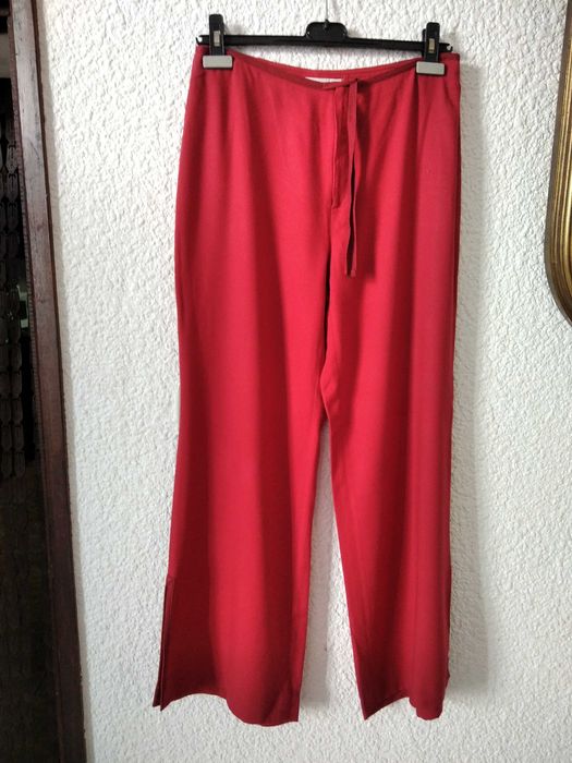 Calças de senhora vermelhas Zara